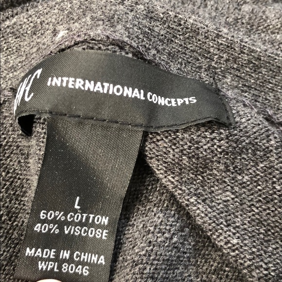 inc grey ruffled cardigan - Picture 6 of 6